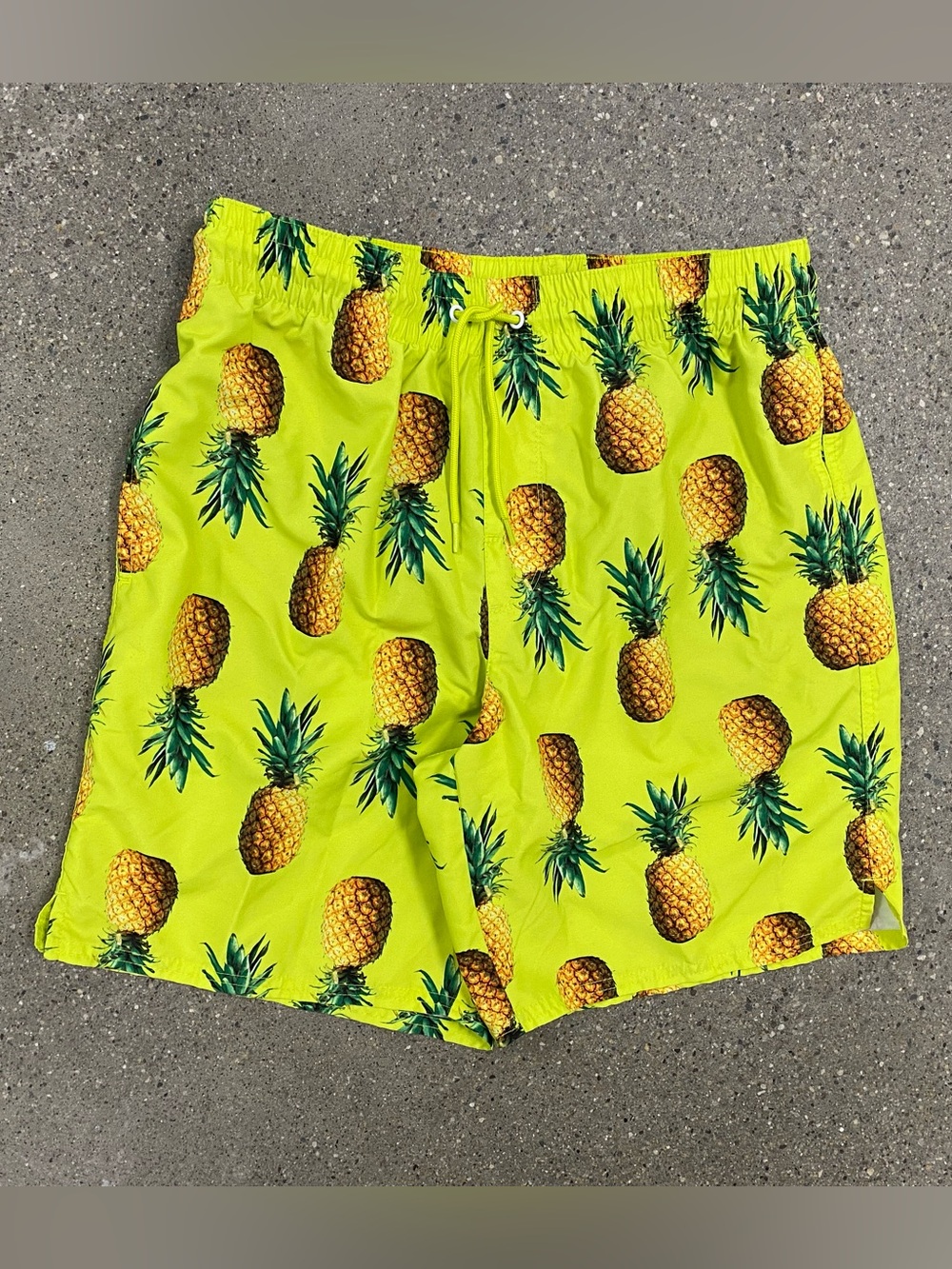 Like New Neon Pineapple Old Navy Swim Trunks Bathing Suit size Medium